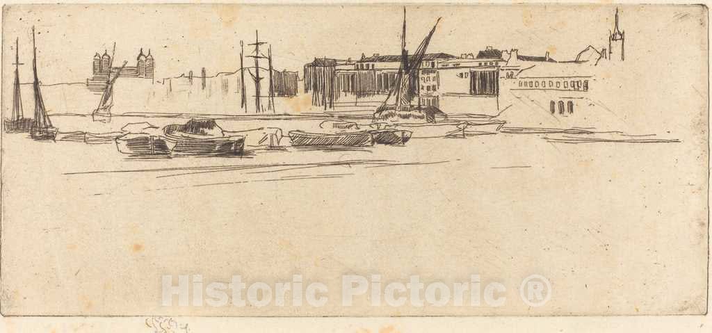 Art Print : James McNeill Whistler, The White Tower, c. 1875 - Vintage Wall Art