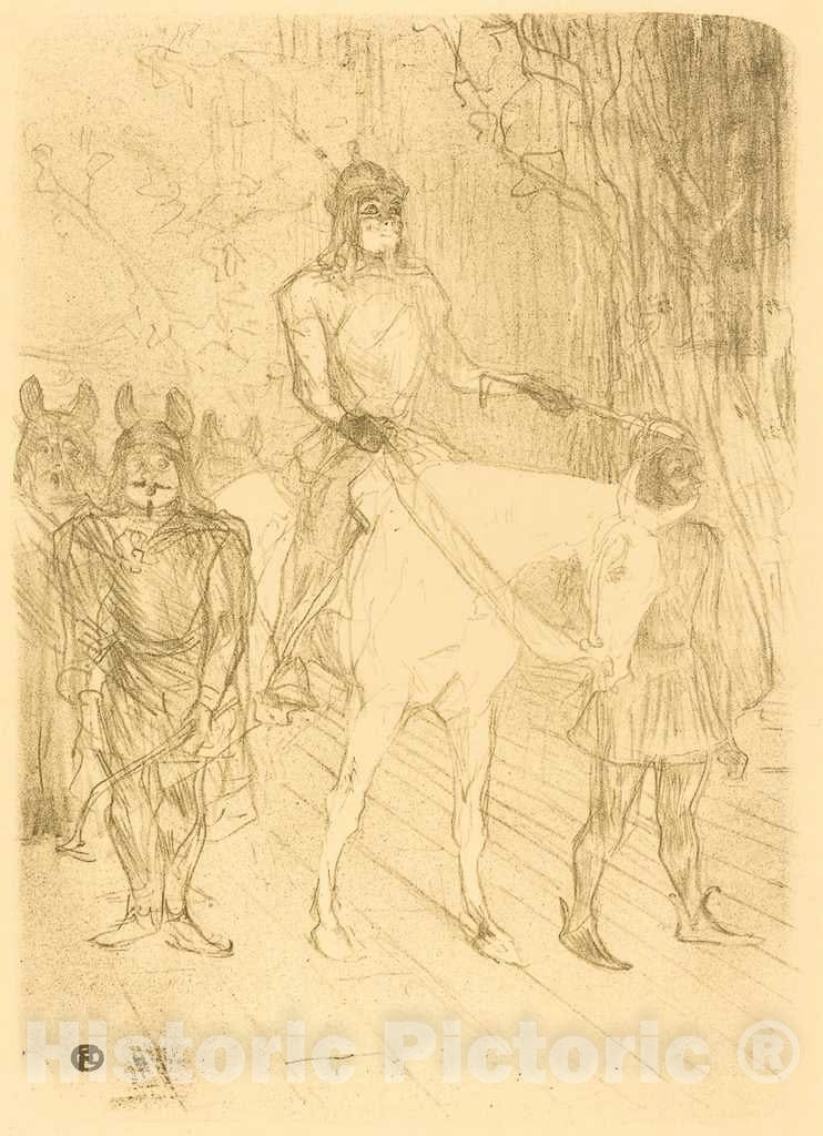 Art Print : Henri de Toulouse-Lautrec, Entrance of Brasseur in Chilperic (EntrÃ©e de Brasseur Dans ChilpÃ©ric), 1895 - Vintage Wall Art