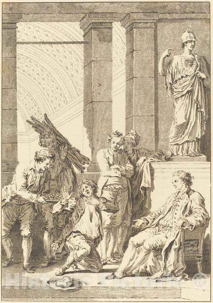 Art Print : LingÃ©e After Fragonard, Le paysan - Vintage Wall Art