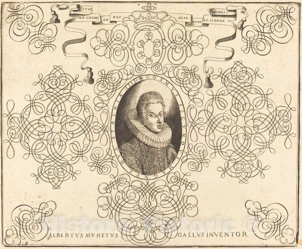 Art Print : Albert Muret, Cosimo II de' Medici, c.1615 - Vintage Wall Art