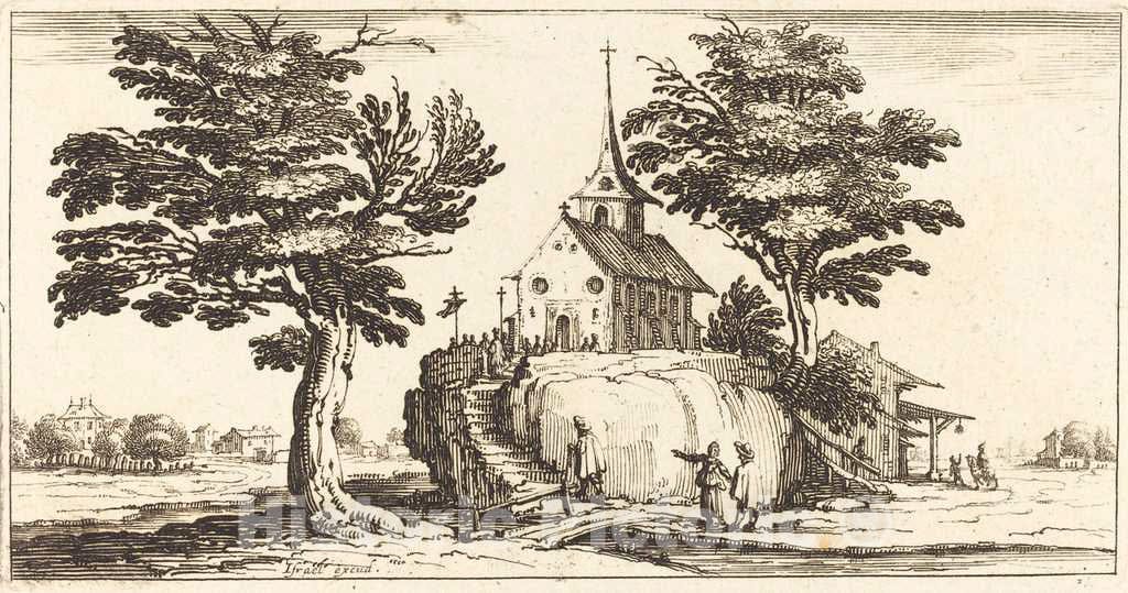 Art Print : Jacques Callot, Landscape, in or After 1635 - Vintage Wall Art