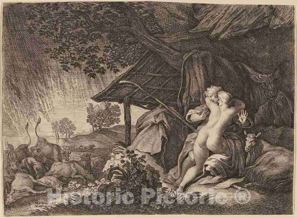Art Print : Moyses Van Uyttenbroeck, A Storm - Vintage Wall Art