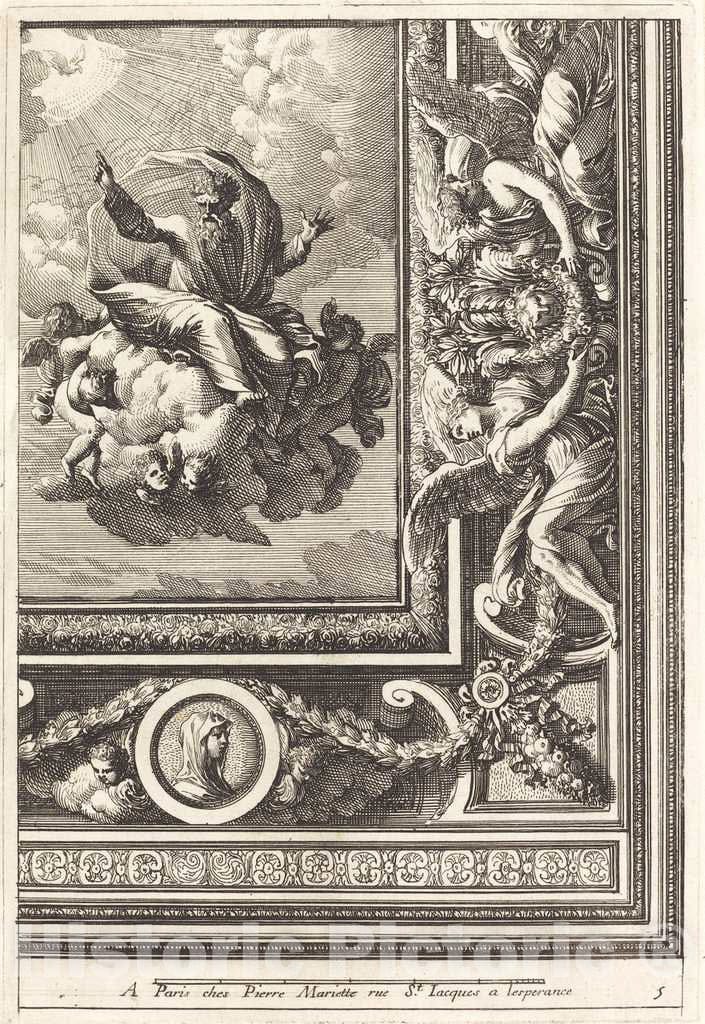 Art Print : Jean Lepautre, Quarts de plafons - Vintage Wall Art