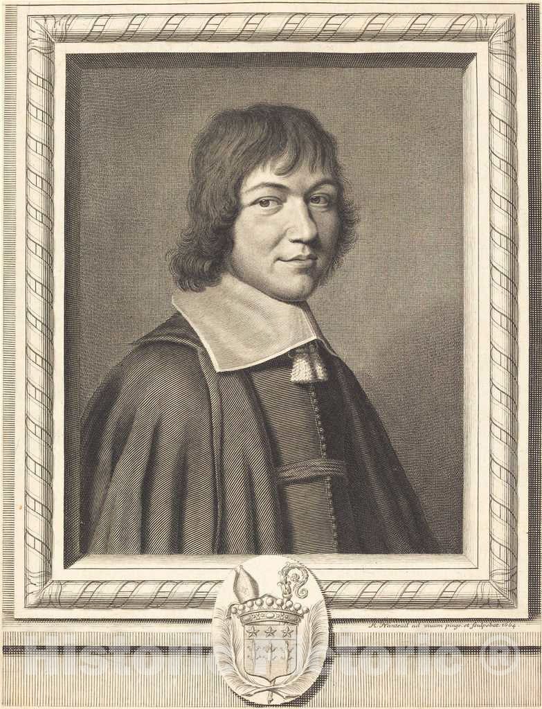 Art Print : Robert Nanteuil, Charles-Maurice Le Tellier, 1663 - Vintage Wall Art