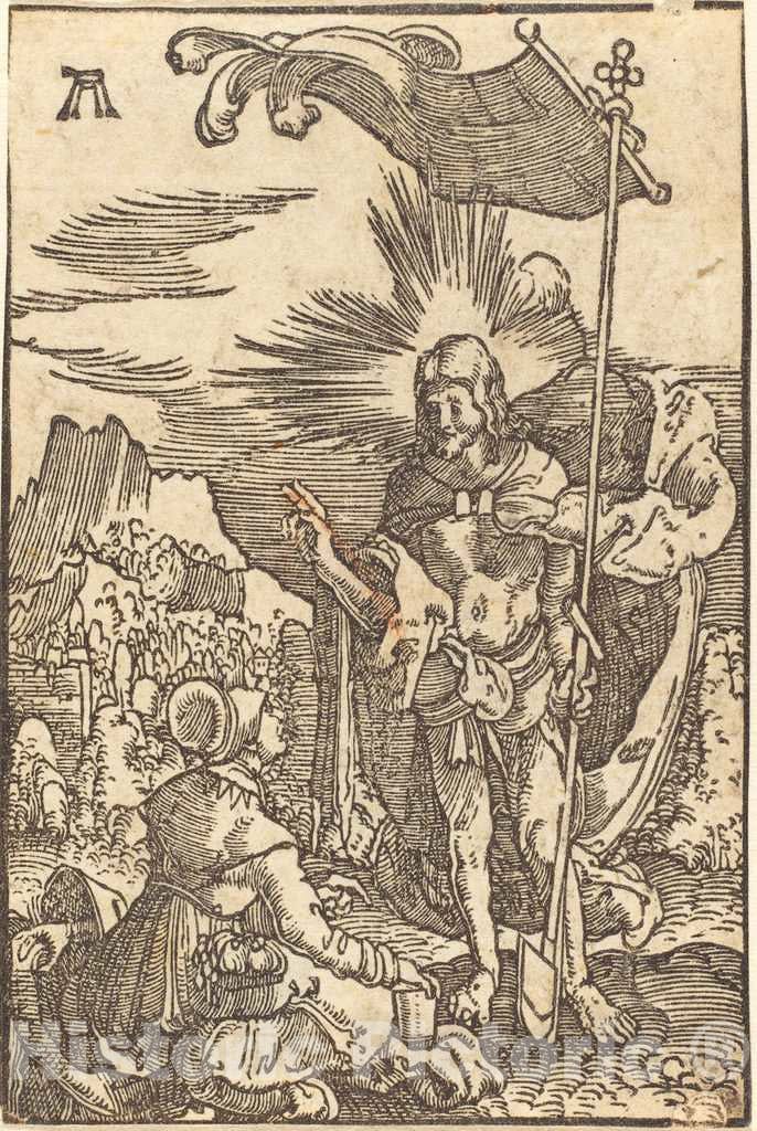 Art Print : Albrecht Altdorfer, Christ Appearing to Saint Magdalene, c. 1513 - Vintage Wall Art