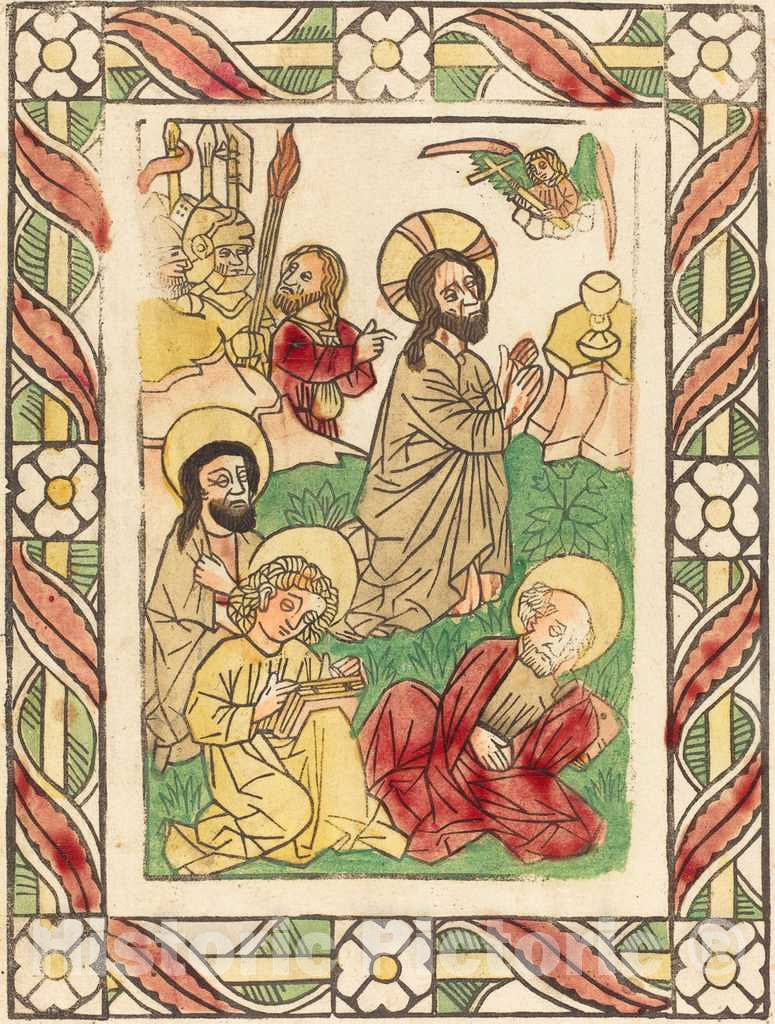 Art Print : Christ on The Mount of Olives, c.1455 - Vintage Wall Art