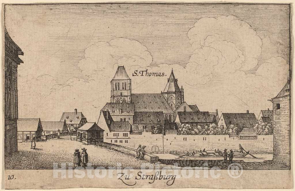 Art Print : Wenceslaus Hollar, Strasbourg, 1635 - Vintage Wall Art
