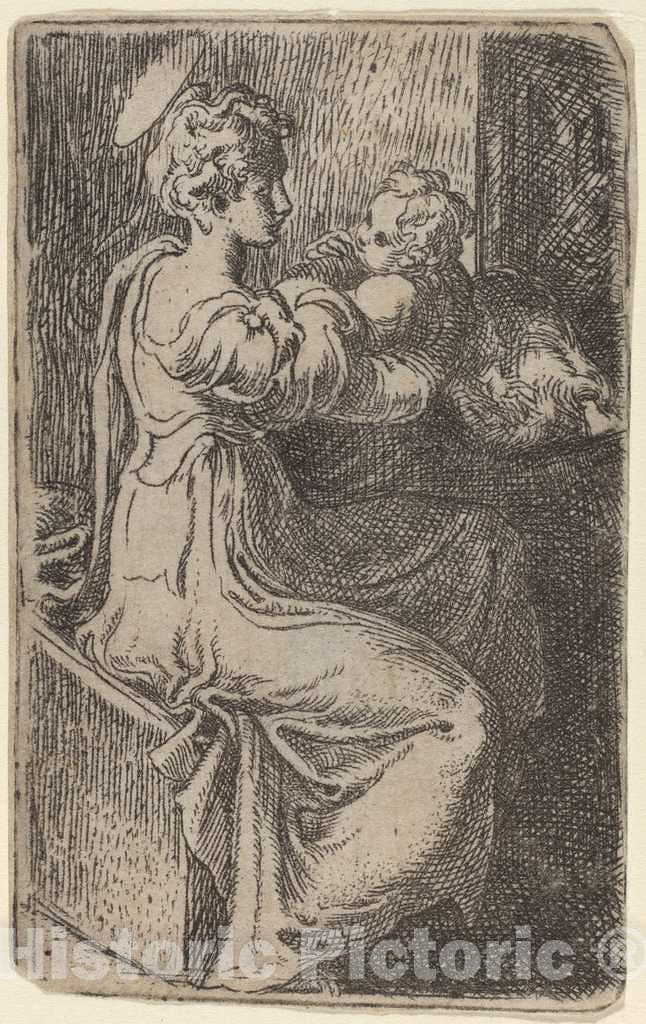 Art Print : Parmigianino, Virgin and Child - Vintage Wall Art