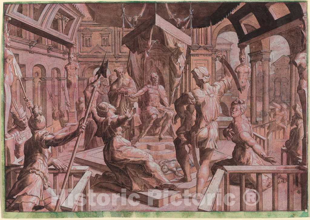 Art Print : The Judgment of Solomon, c. 1550 - Vintage Wall Art