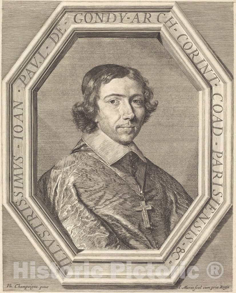 Art Print : Morin After Champaigne, Jean Francois Paul de Gondy - Vintage Wall Art