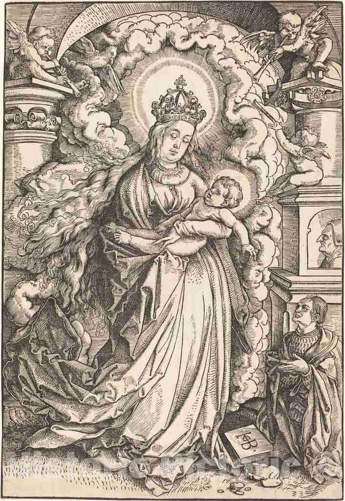 Art Print : Hans Baldung Grien, Madonna and Child, c.1516 - Vintage Wall Art
