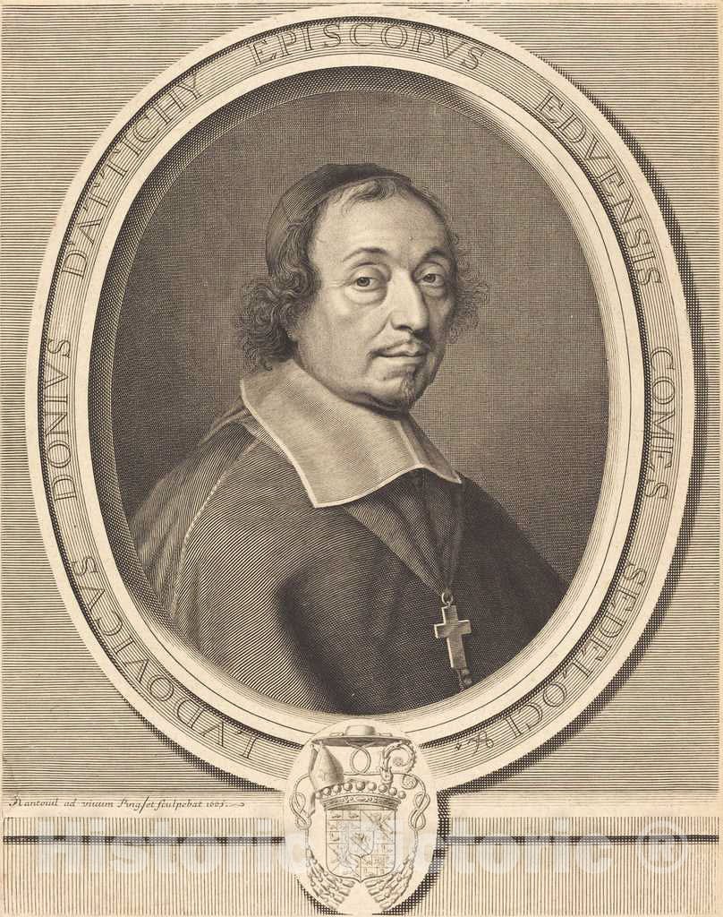 Art Print : Robert Nanteuil, Louis Doni d'Attichy, 1665 - Vintage Wall Art