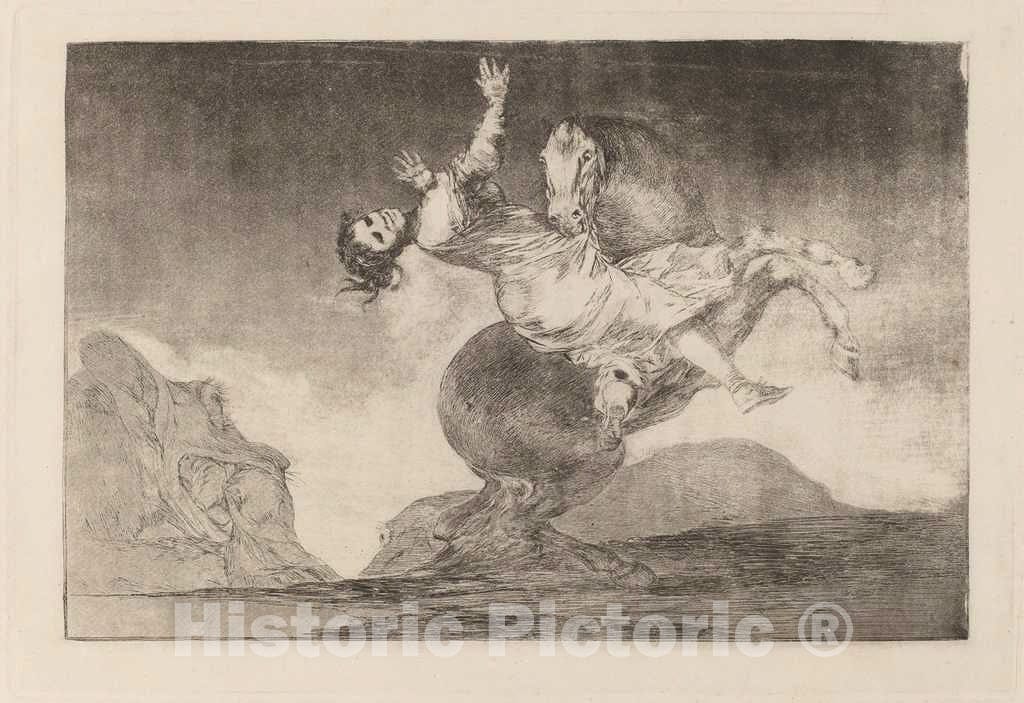 Art Print : Francisco de Goya, El Caballo Raptor (The Horse-Abductor), in or After 1816 - Vintage Wall Art