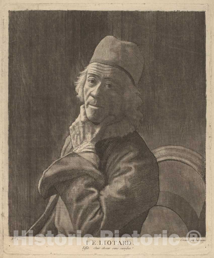 Art Print : Ã‰tienne Liotard, Self-Portrait, c.1779 - Vintage Wall Art