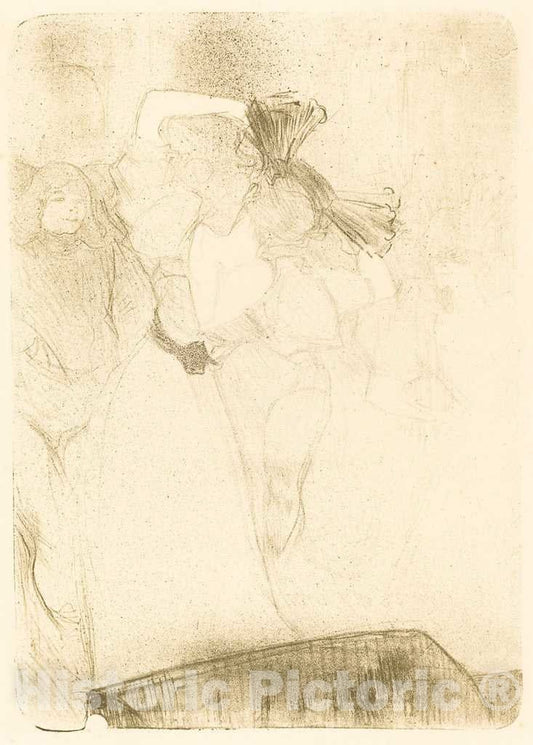 Art Print : Henri de Toulouse-Lautrec, Lender from The Back Dancing The Bolero in Chilperic (Lender de dos, dansant le bolÃ©ro Dans ChilpÃ©ric), 1895 - Vintage Wall Art