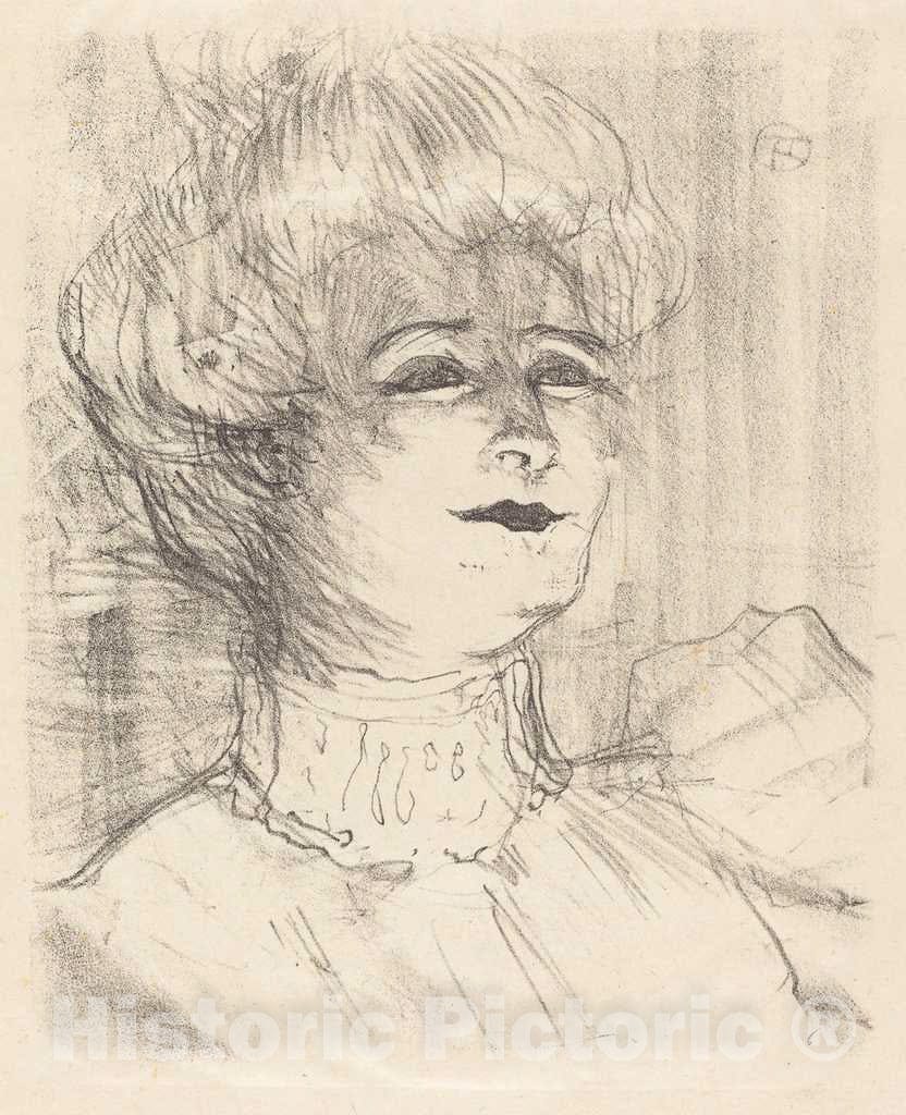 Art Print : Henri de Toulouse-Lautrec, Jeanne Hading, 1896 - Vintage Wall Art