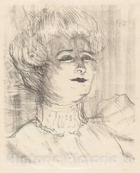 Art Print : Henri de Toulouse-Lautrec, Jeanne Hading, 1896 - Vintage Wall Art