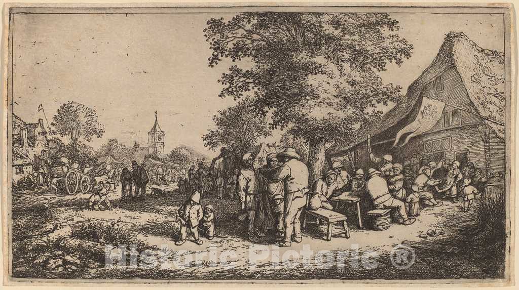 Art Print : Adriaen Van Ostade, The Fair, 1660 - Vintage Wall Art