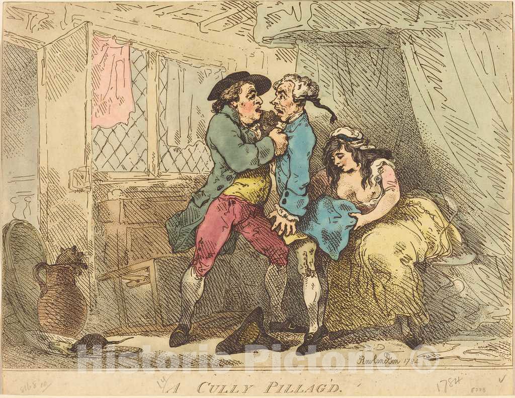 Art Print : Rowlandson, A Cully Pillaged, c.1785 - Vintage Wall Art