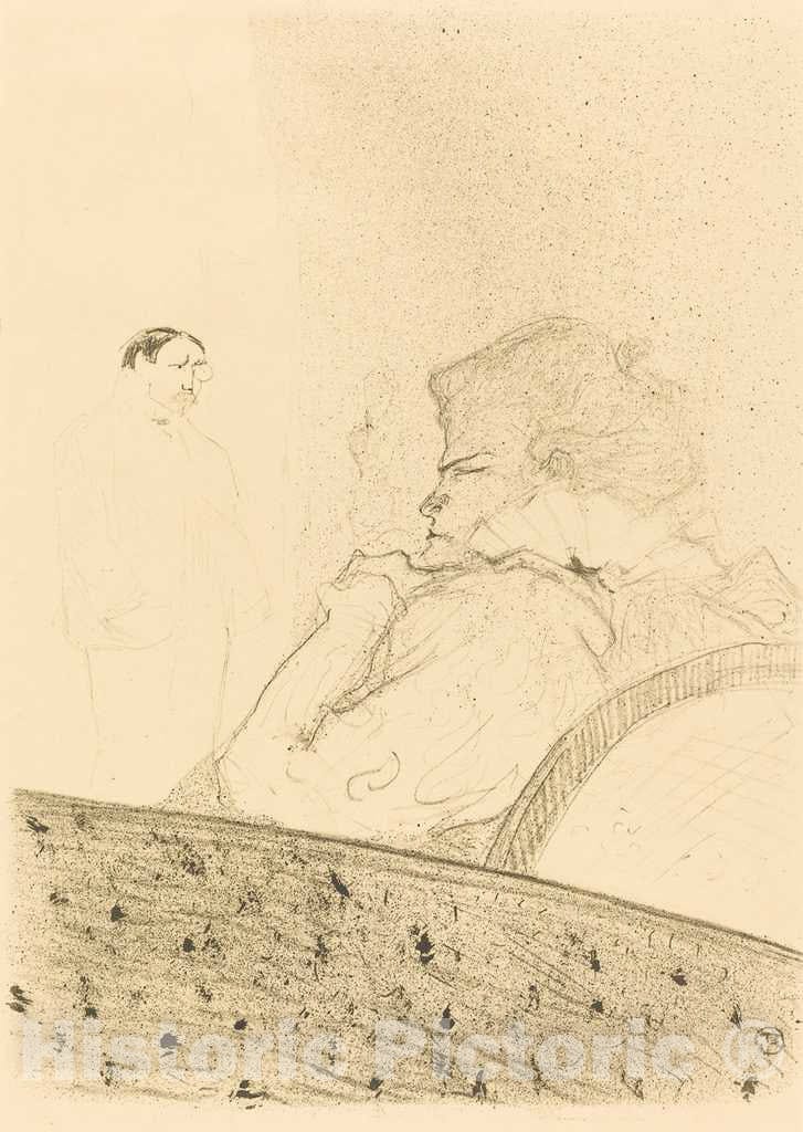 Art Print : Henri de Toulouse-Lautrec, Brandes in His Box (BrandÃ¨s Dans sa Loge), 1894 - Vintage Wall Art