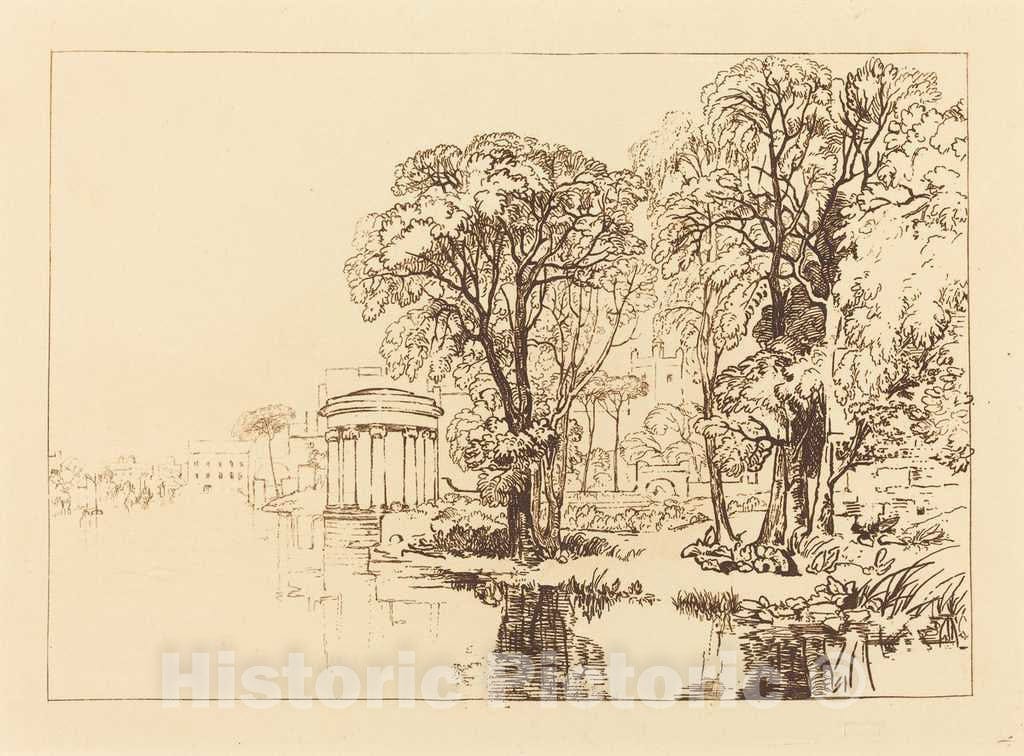 Art Print : Joseph Mallord William Turner, Isleworth, 1819 - Vintage Wall Art