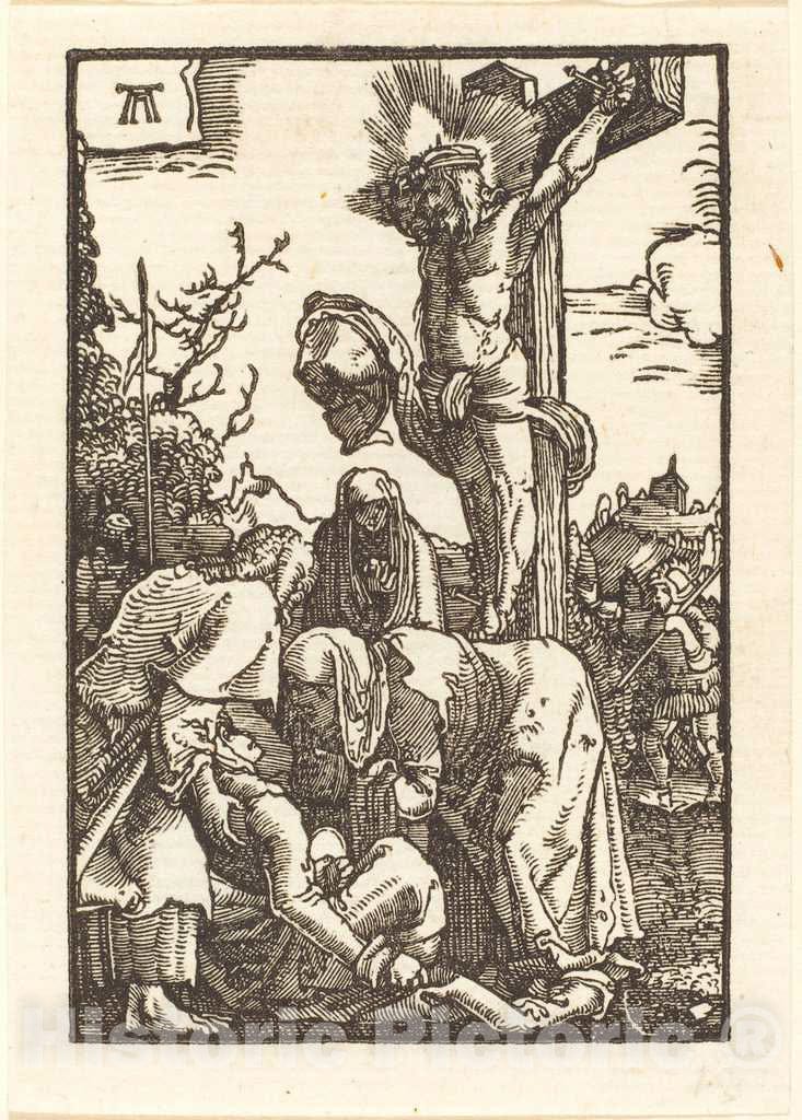 Art Print : Albrecht Altdorfer, Christ on The Cross, c. 1513 - Vintage Wall Art