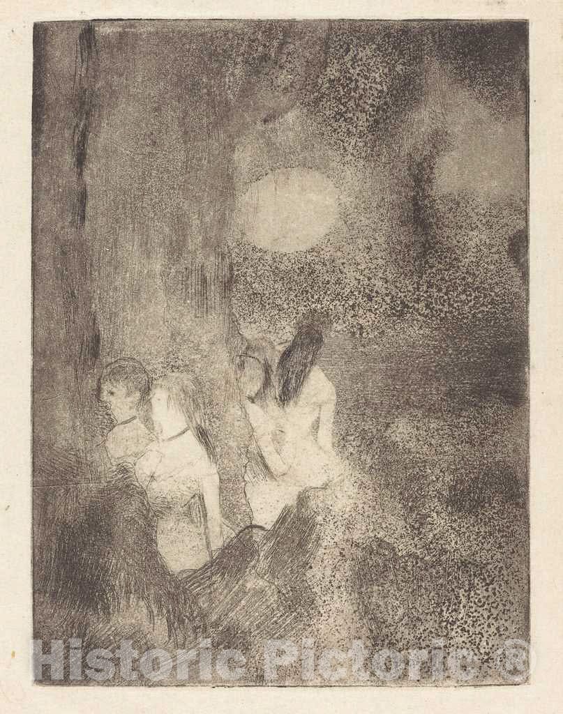 Art Print : Edgar Degas, Dancers in The Wings (Danseuses Dans la Coulisse), c. 1877 - Vintage Wall Art