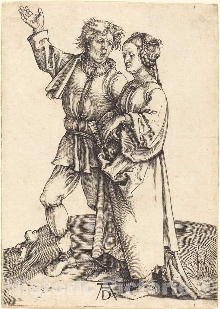 Art Print : Albrecht DÃ¼rer, Peasant and His Wife, c.1498 - Vintage Wall Art