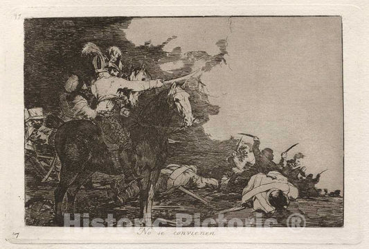 Art Print : Francisco de Goya, No se convienen (They Do Not Agree), 1863 - Vintage Wall Art