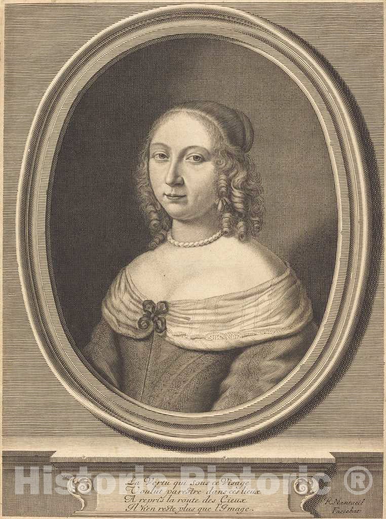 Art Print : Robert Nanteuil, Madame de Gillier, 1652 - Vintage Wall Art