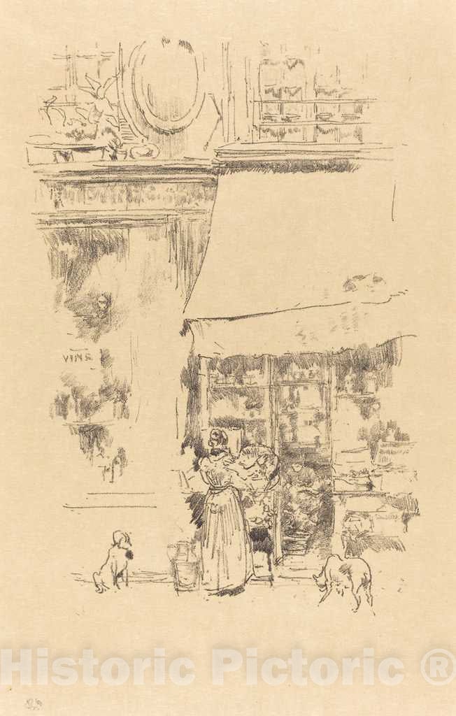 Art Print : James McNeill Whistler, La FruitiÃ¨re de la rue de Grenelle, 1894 - Vintage Wall Art