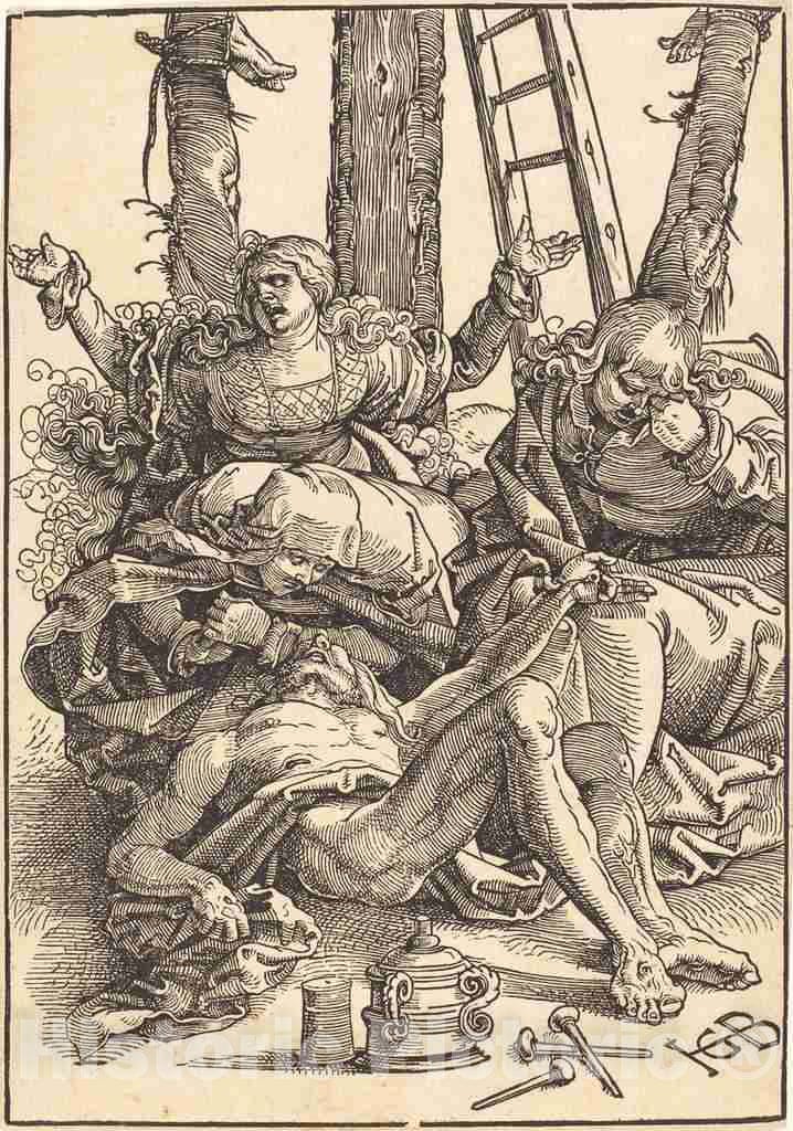 Art Print : Hans Baldung Grien, Lamentation for Christ, 1514 - Vintage Wall Art