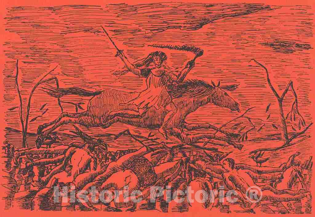 Art Print : Henri Rousseau, La Guerre (The War), 1895 - Vintage Wall Art
