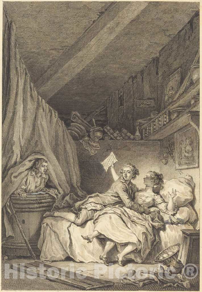 Art Print : Dambrun After Fragonard, Le savetier - Vintage Wall Art