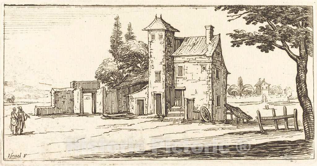 Art Print : Jacques Callot, Landscape, in or After 1635 - Vintage Wall Art