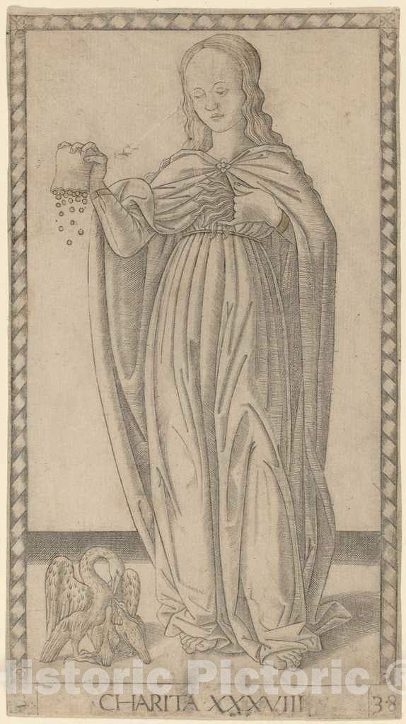 Art Print : Charita (Charity), c. 1465 - Vintage Wall Art