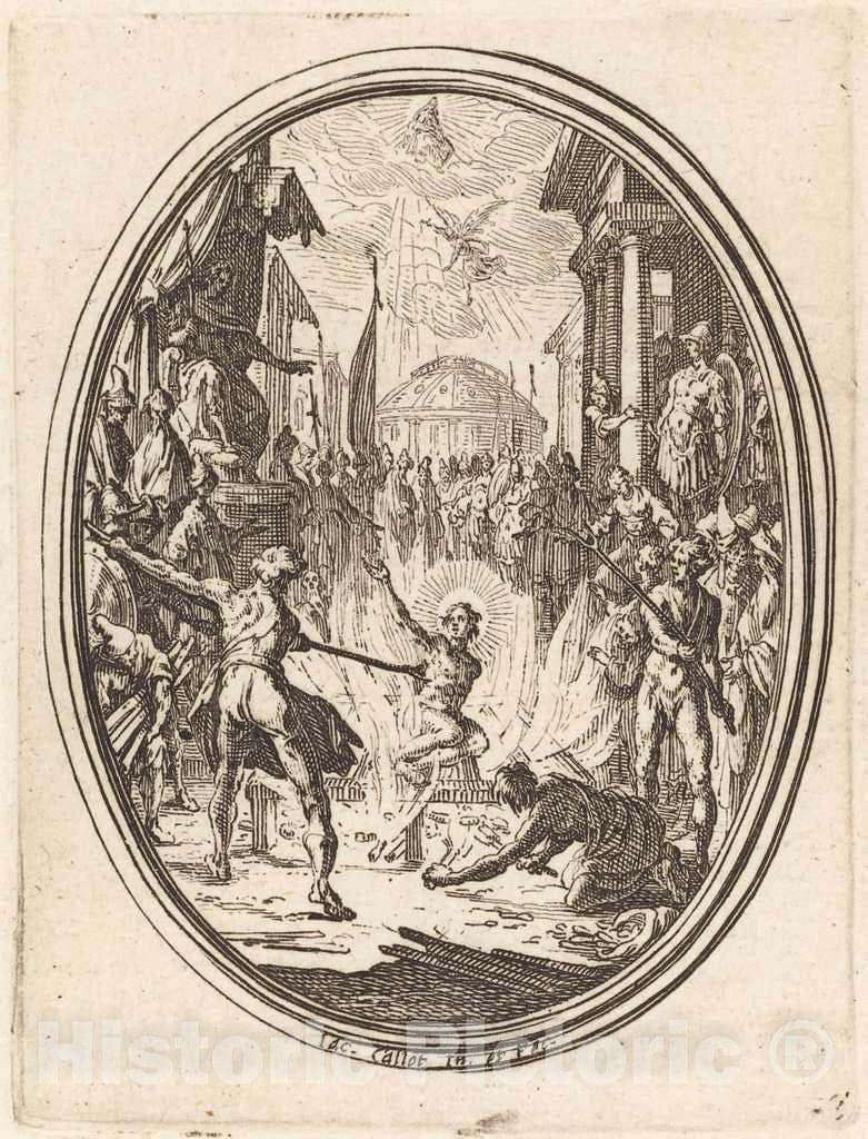 Art Print : Jacques Callot, The Martyrdom of Saint Lawrence - Vintage Wall Art