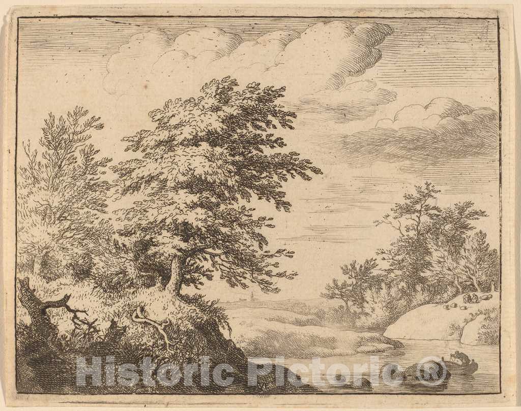 Art Print : Allart Van Everdingen, Winding River, c.1651 - Vintage Wall Art