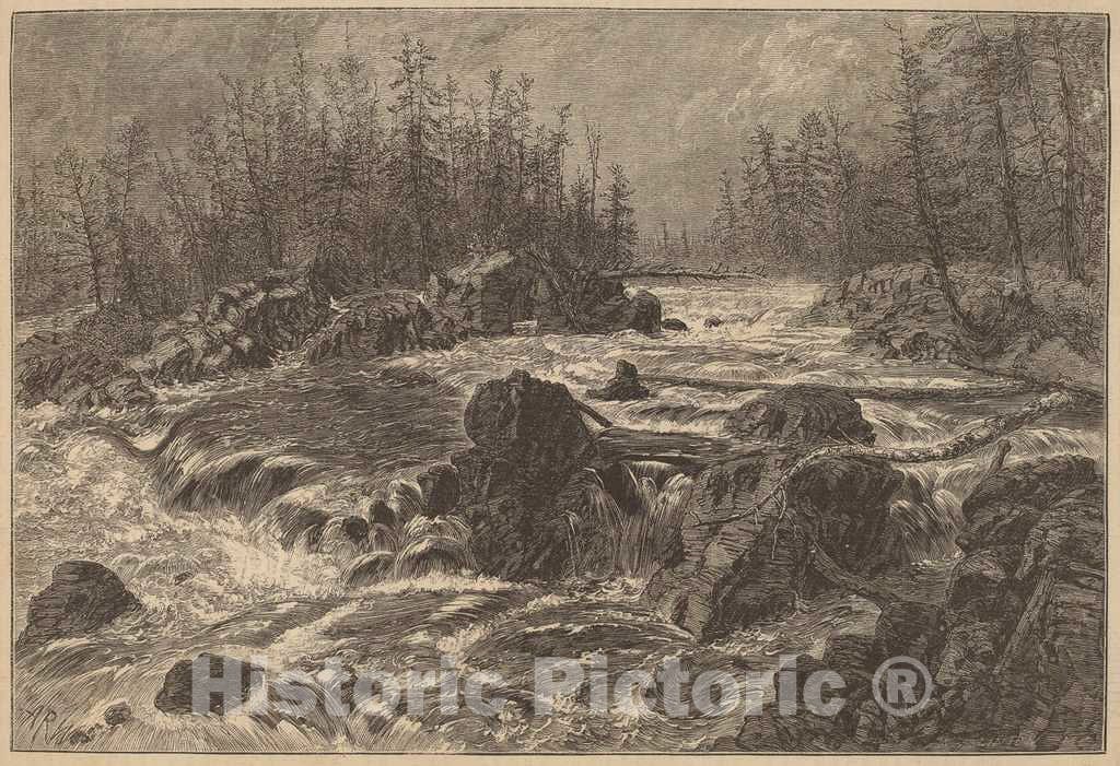 Art Print : Alfred R. Waud, Dalles of The St. Louis - Vintage Wall Art