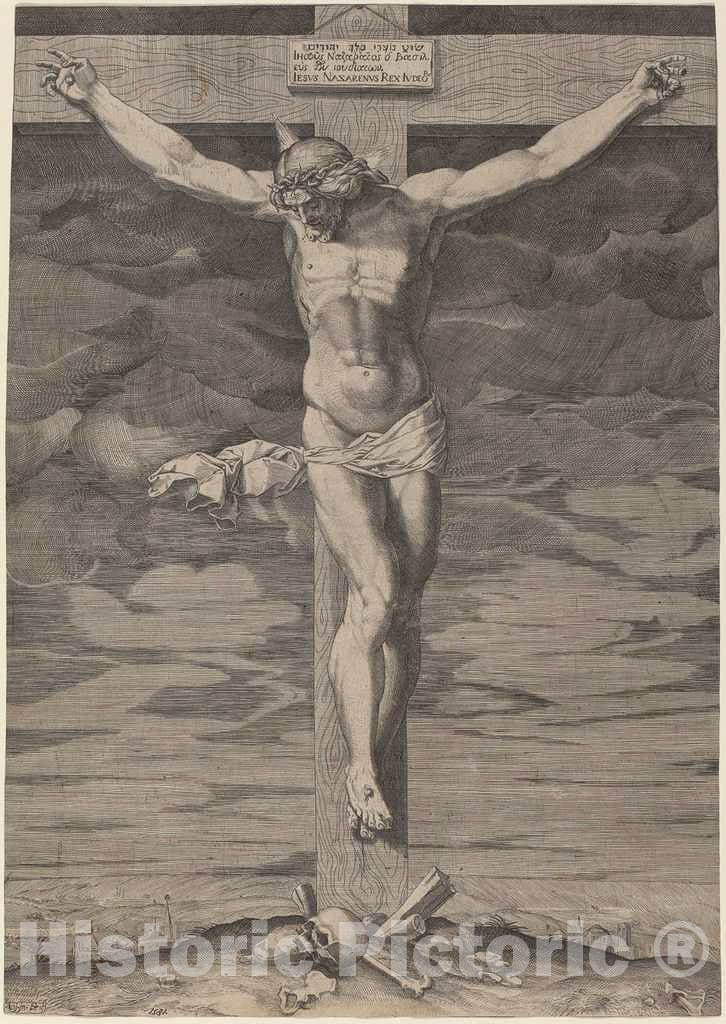 Art Print : Annibale Carracci, The Crucifixion, 1581 - Vintage Wall Art