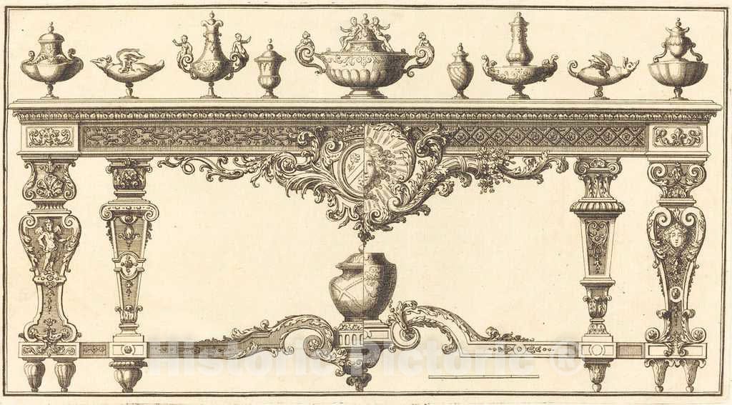 Art Print : Pierre Lepautre, Livre de Tables - Vintage Wall Art