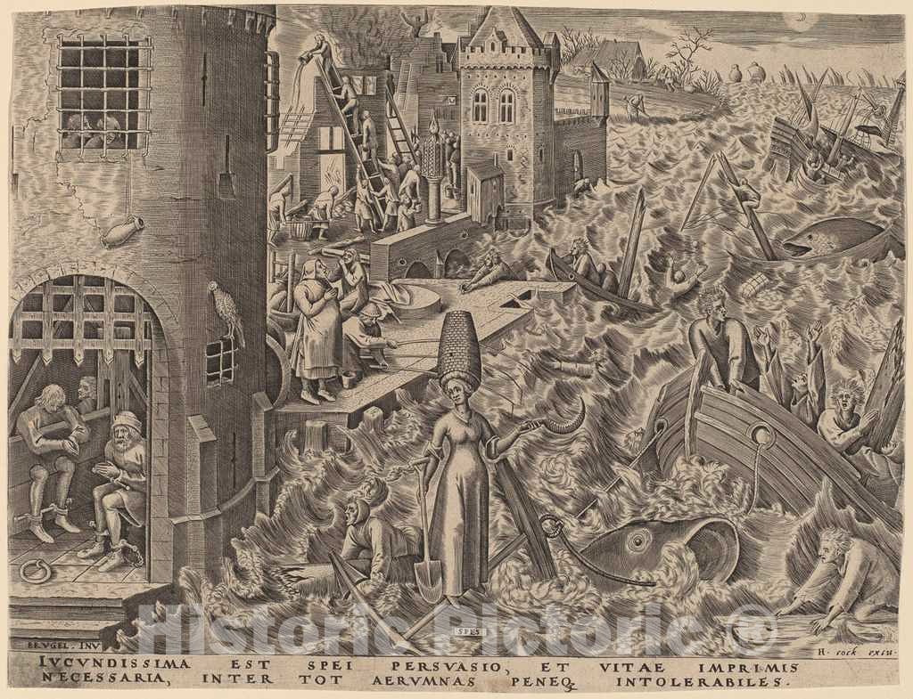 Art Print : Galle After Bruegel The Elder, Hope, 1559 - Vintage Wall Art