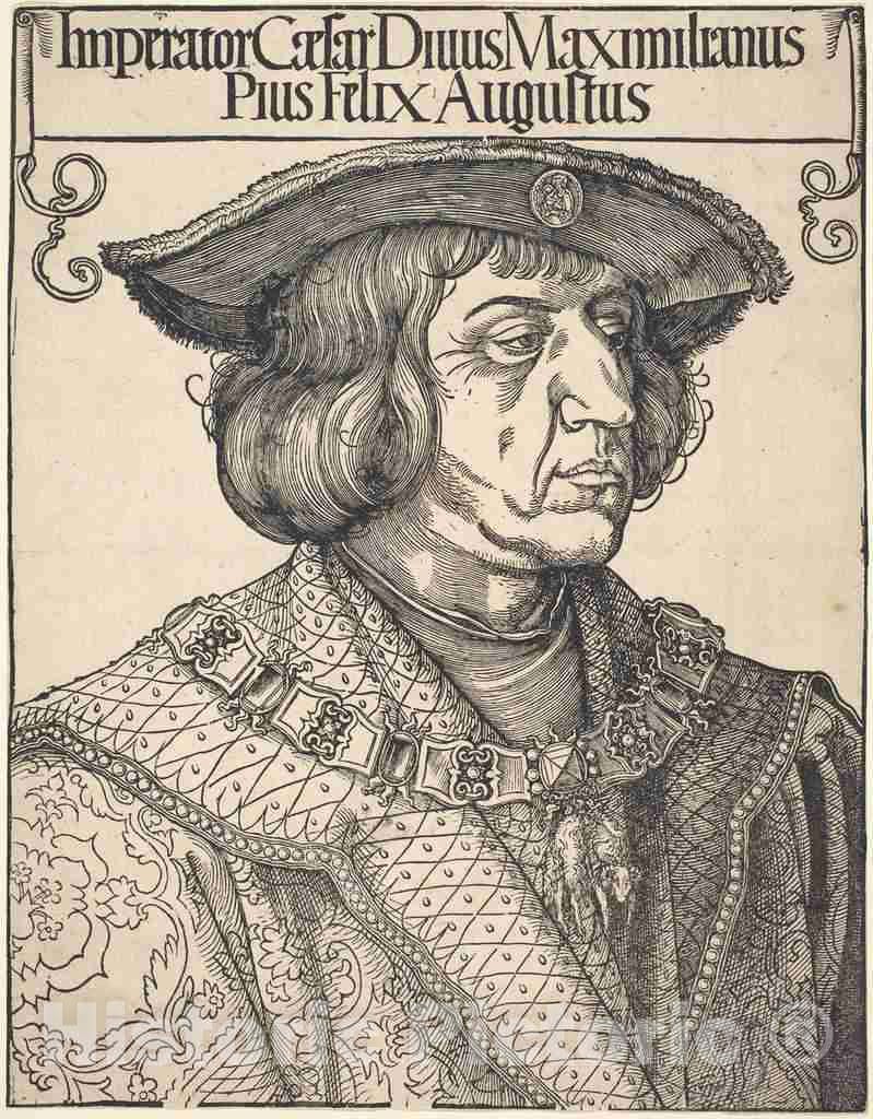 Art Print : Albrecht DÃ¼rer, Emperor Maximilian I, c. 1518 - Vintage Wall Art