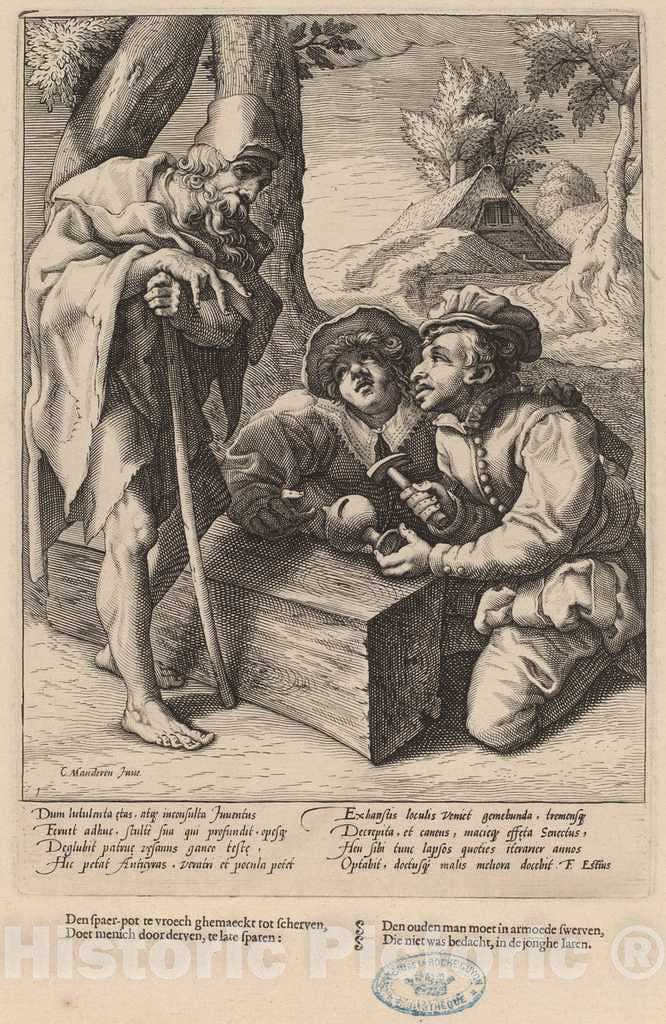 Art Print : Goltzius, After Van Mander, Do Not Spend Your Savings Too Soon, c. 1592 - Vintage Wall Art