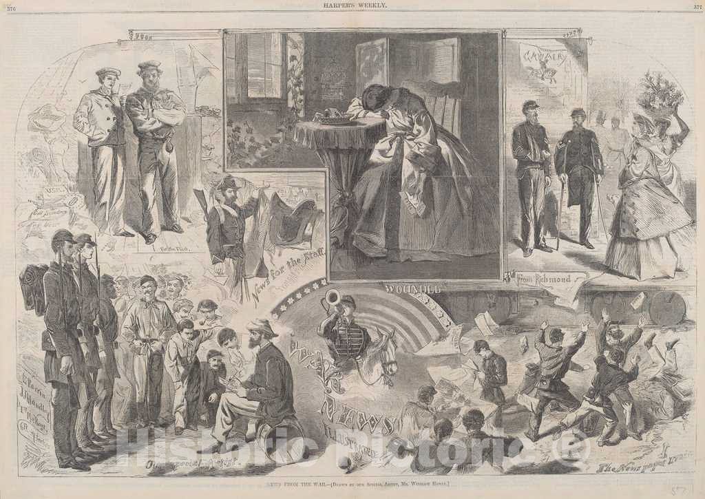 Art Print : Homer, News from The War, 1862 - Vintage Wall Art