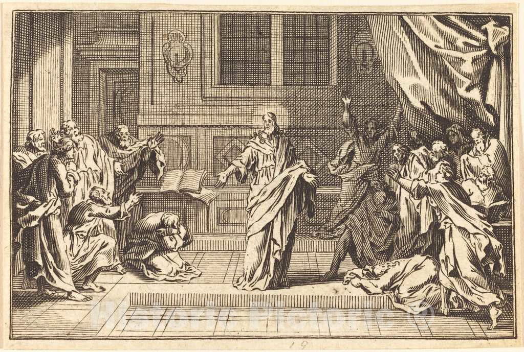 Art Print : Le Clerc I, Christ Appearing to His Disciples - Vintage Wall Art