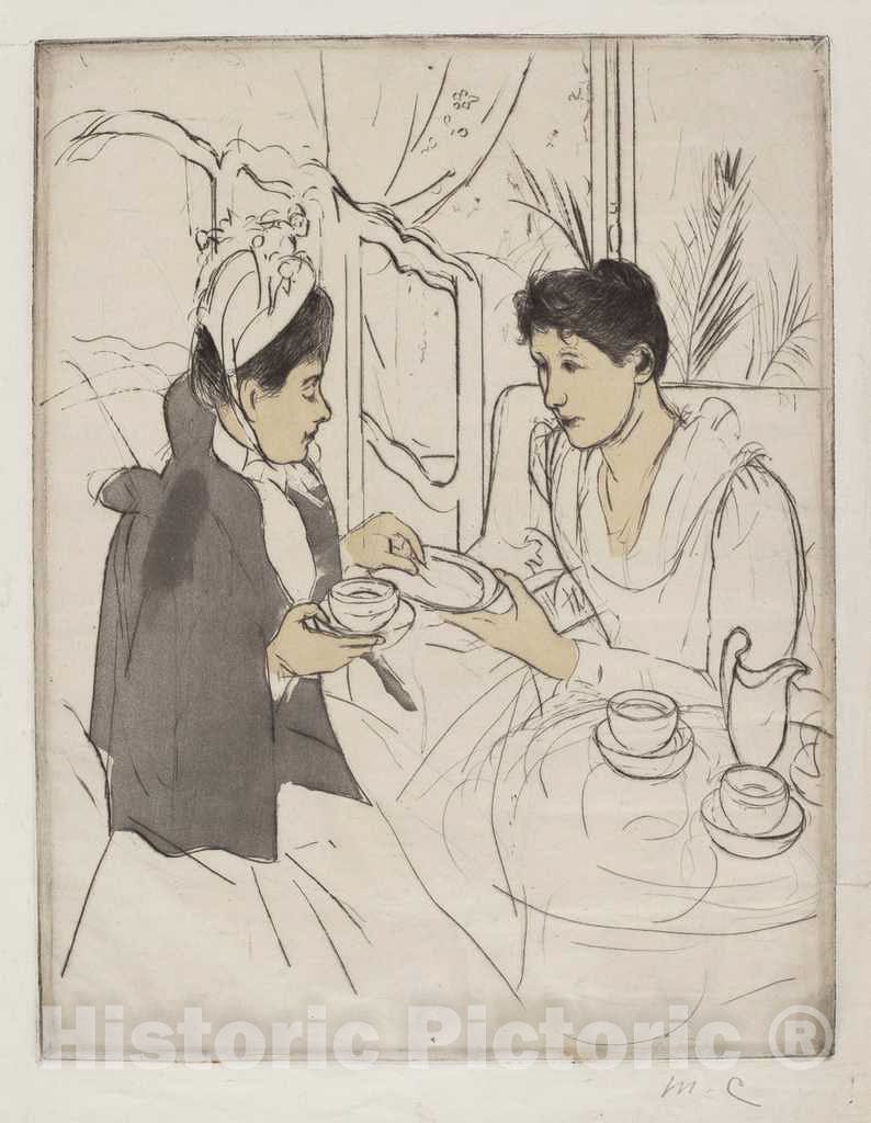 Art Print : Mary Cassatt, Afternoon Tea Party, 1890-1891 - Vintage Wall Art