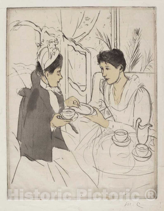 Art Print : Mary Cassatt, Afternoon Tea Party, 1890-1891 - Vintage Wall Art