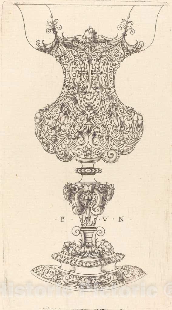 Art Print : Paul Flindt II, Ornamented Vase - Vintage Wall Art