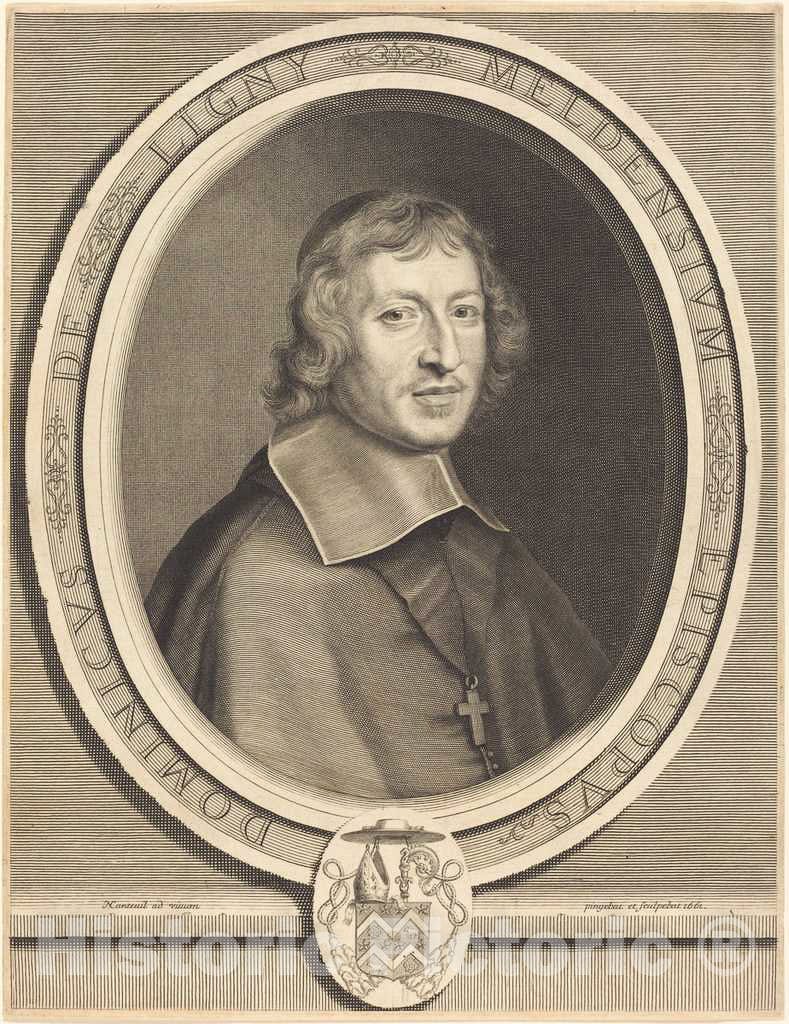 Art Print : Robert Nanteuil, Dominique de Ligny, 1661 - Vintage Wall Art